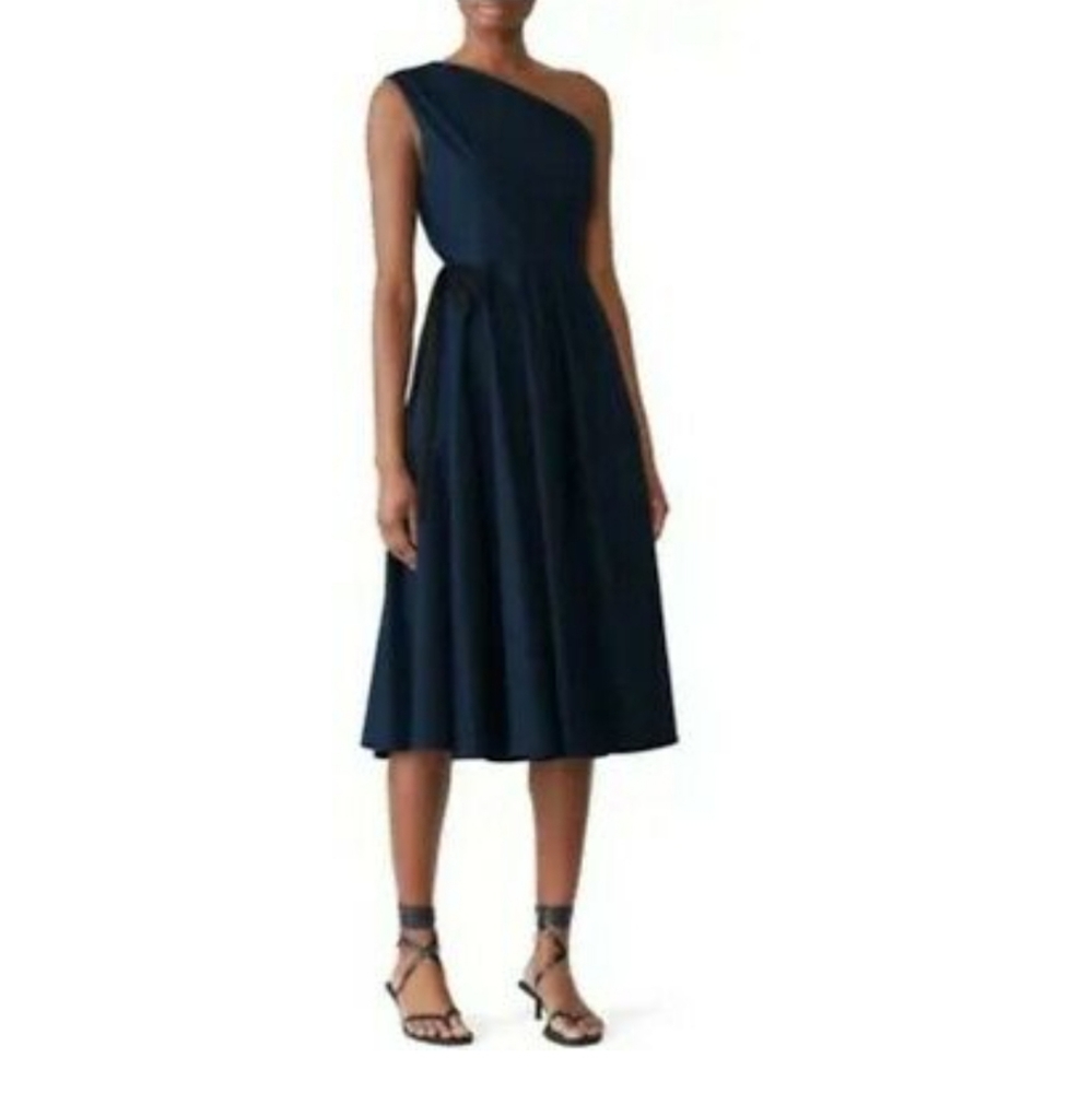 Rosetta Getty Women's Dress Blue Size 6 Sheath One-Shoulder Wrap $840- #767